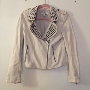 Forever21 lambskin leather studded jacket